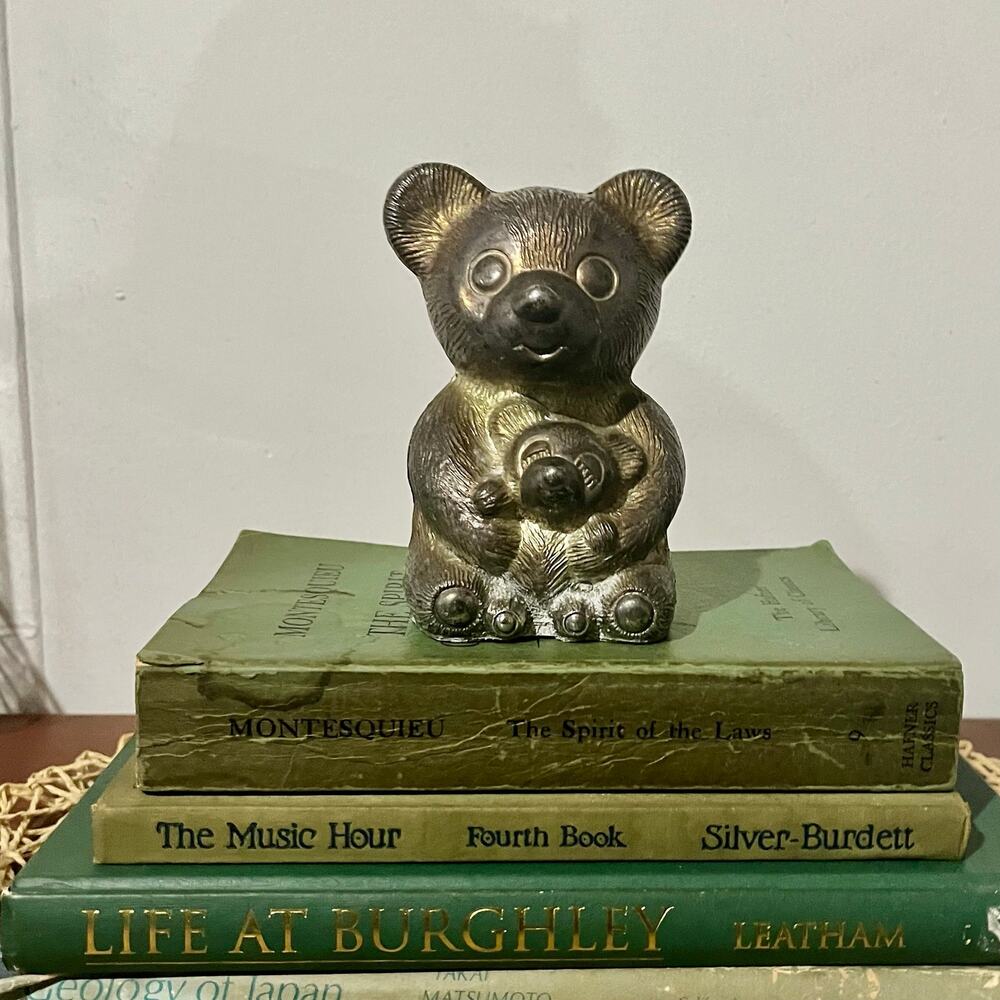 Vintage Godinger Silver Plated Teddy Bear Bank